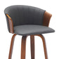 Diana - Swivel Walnut Wood Faux Leather Counter Stool