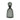 Glass Vase With Lid 13" - Green / Smoke