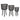 11" / 13" / 15" Bamboo Planters (Set of 3) - Black