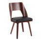 Triad - Chair - Walnut Bamboo And Black Faux Leather (Set of 2)