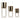 15" / 20" / 27" Etched Metal Planter On Stand (Set of 3) - Gold
