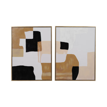 Framed Handpainted Abstract (Set of 2) - Multi