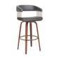 Topanga - Swivel Walnut Wood Stool