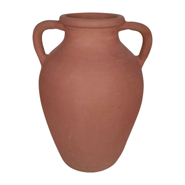 Terracotta Organic Vase With Handles - Natural