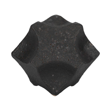 7" Textured Geometric Orb - Black