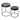 16" x 18" / 19" x 23" Metal Nested Round Side Tables (Set of 2) - Black