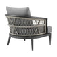 Zella - Outdoor Patio Armchair - Light Gray / Earl Gray