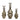 14" / 17" / 21" Comack Small Bottle (Set of 3) - Silver