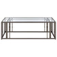 Adri - Rectangular Glass Top Coffee Table