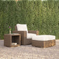 Coronado - Club Chair, With Self Welt - Canvas Flax / Dark Brown