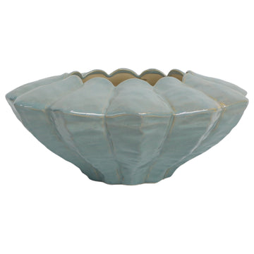 Seaside Ceramic Bowl 15" - Blue