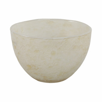 9" Durban Glass Bowl - Cream