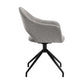 Pria - Swivel Upholstered Dining Chair (Set of 2) - Gray / Black