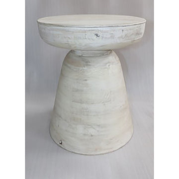 Wood Side Table 19" - White