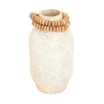 12" Albany Small Ecomix Vase - Ivory / Beige