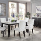 Hussein - Dining Table With Marble Top - Marble & Black Finish