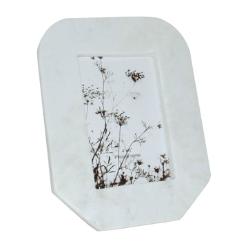 Marble 5X7 Tapered Photo Frame - White