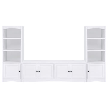 Laughlin - 3-piece Entertainment Center TV Stand - White