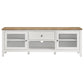 Hollis - 2 Door Wood TV Stand With Drawer - Brown And White