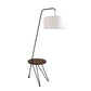 Stork - Floor Lamp - Walnut Wood Table Accent And White Shade