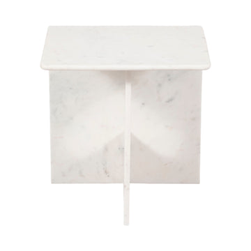 Marble Accent Table - White