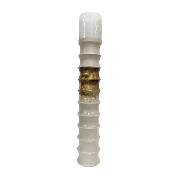 Metal 62" Floor Hurricane - Pearl/Gold
