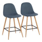 Pebble - Counter Stool - Natural Metal (Set of 2)