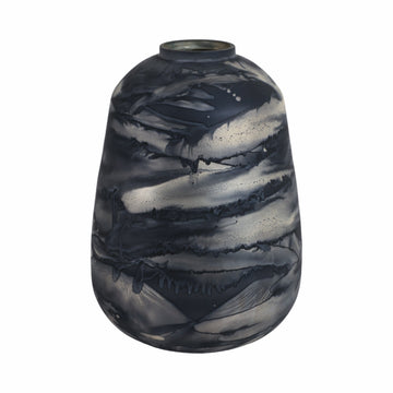 12" Annecy Medium Glass Vase - Blue