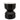 Base Side Table With Marble Top - Black
