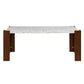 Hettie - Dining Table With Engineering Stone Top - Brown