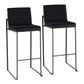 Fuji - High Back Barstool - Black Steel Legs