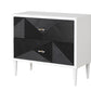 Dubni - Accent Table - White & Black Finish