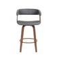 Topanga - Swivel Walnut Wood Stool