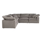 Terra - Condo Classic L Modular Sectional Livesmart Fabric - Light Gray