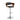 Camila - 42" Adjustable Stool With Swivel - Black Synthetic Leather & Walnut