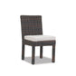 Montecito - Armless Dining Chair, With Self Welt - Canvas Flax / Dark Brown