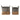 13" / 17" Tapered Square Woven Baskets (Set of 2) - Natural