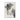 Abstract art painting with brown, blue, and white colors on a white background
