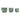 8" / 10" / 12"Floral Planters (Set of 3) - Green / White
