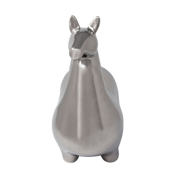 Ceramic Llama 14.5" - Silver