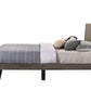 Valdemar - Queen Bed - Brown Fabric & Weatheted Gray Finish