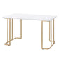 Estie - Writing Desk - White & Gold Finish