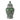 18" x 9" Bird & Flower Temple Jar - Green / Brown