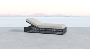 Milano - Adjustable Chaise, With Self Welt - Echo Ash / Dark Gray