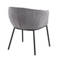 Ashland - Chair - Black Steel And Gray Fabric