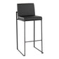 Fuji - High Back Barstool - Black Steel Legs