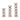13" / 17" / 22" Hollis Wood Candle Sticks (Set of 3) - Antique White