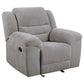 Gilson - Chenille Upholstered Reclining Glider Recliner - Gray