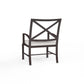 La Jolla - Dining Chair, With Self Welt - Canvas Flax / Dark Brown