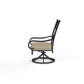 Monterey - Swivel Dining Chair, With Self Welt - Linen Stone / Black